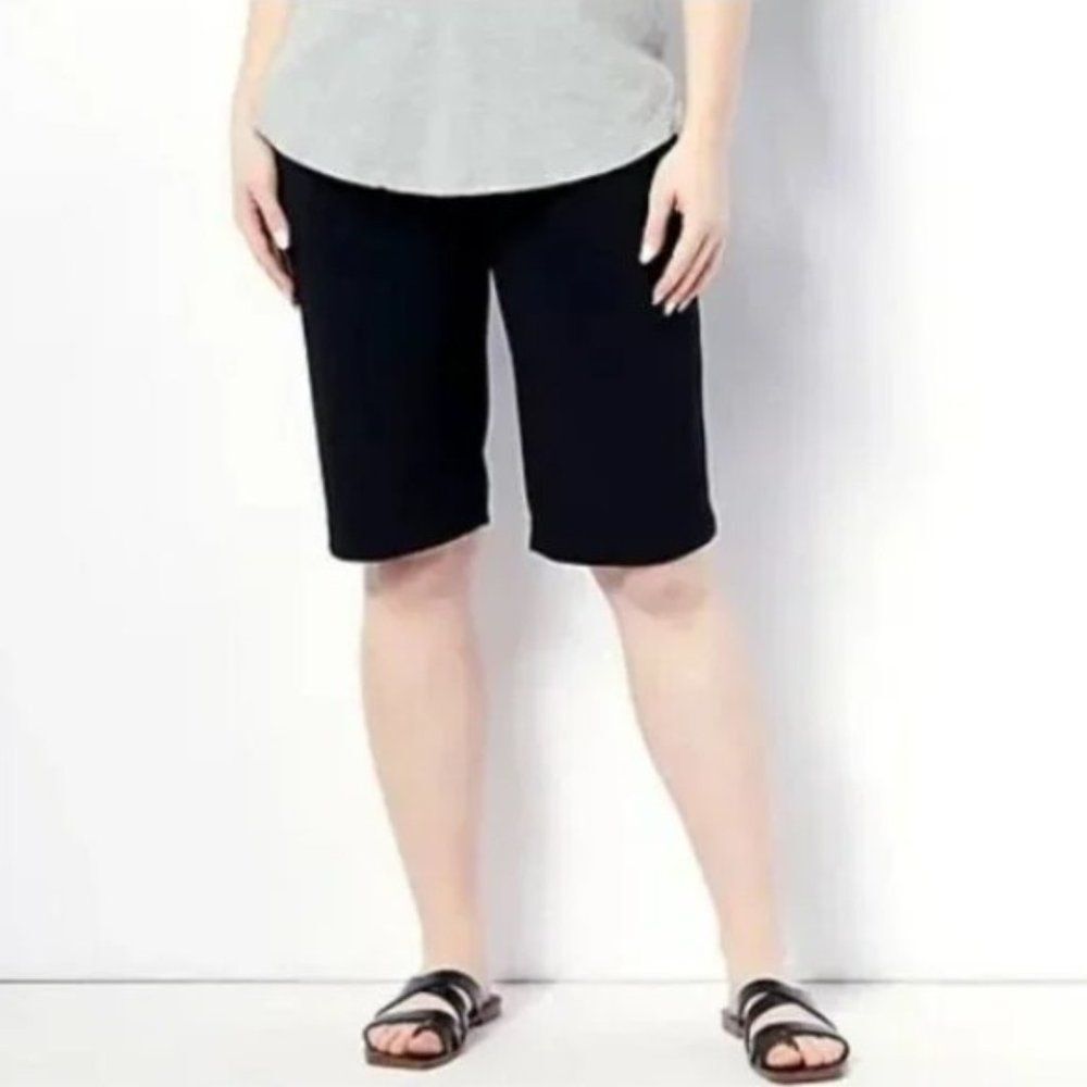 Susan Graver - Cotton Bermuda Shorts - size 1X NWT